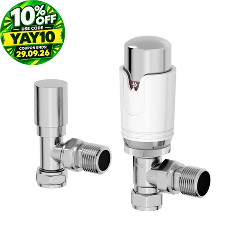 Radilux angled white - angled, chrome
