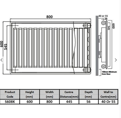 Rad radiator 600mm - k-rad, –