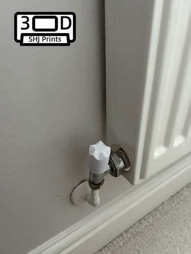 Radiator valve caps - x, white