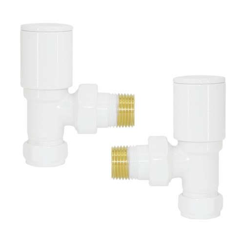 White designer flat - white, oval